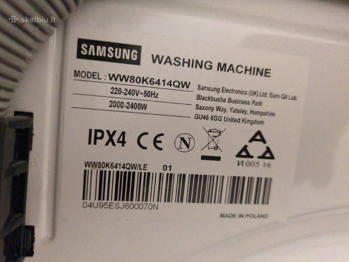 Skalbyklė Samsung 8kg su garantija, WiFi - nuotraukos Nr. 5