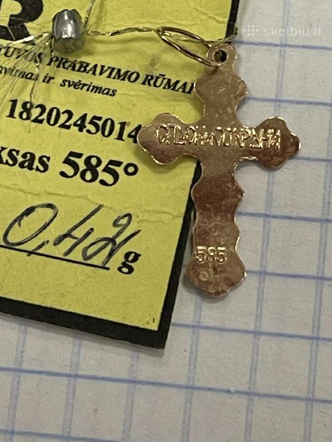 Naujas Auksinis pakabukas „kryželis“ - nuotraukos Nr. 23