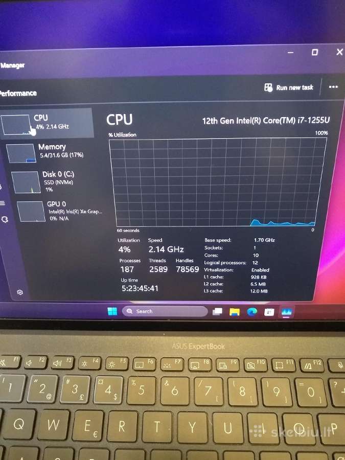 Expertbook i7-1255/32/500 - nuotraukos Nr. 5