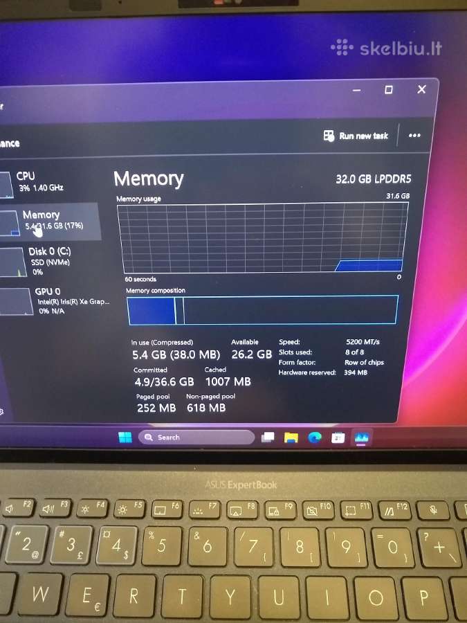 Expertbook i7-1255/32/500 - nuotraukos Nr. 6