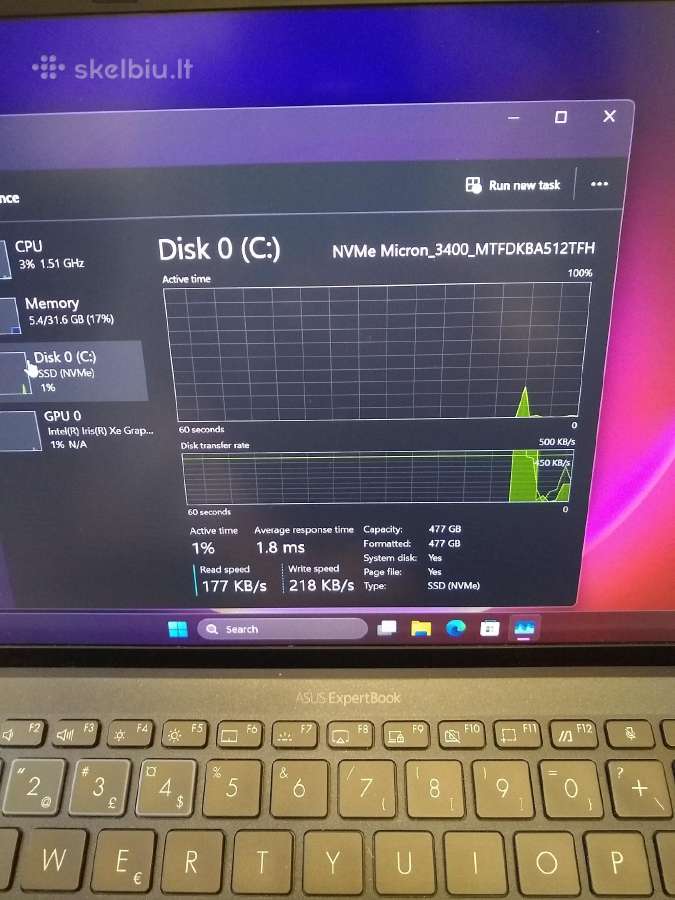 Expertbook i7-1255/32/500 - nuotraukos Nr. 7