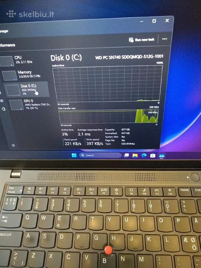 Thinkpad L14 Ryzen 5475u/32/500 - nuotraukos Nr. 4