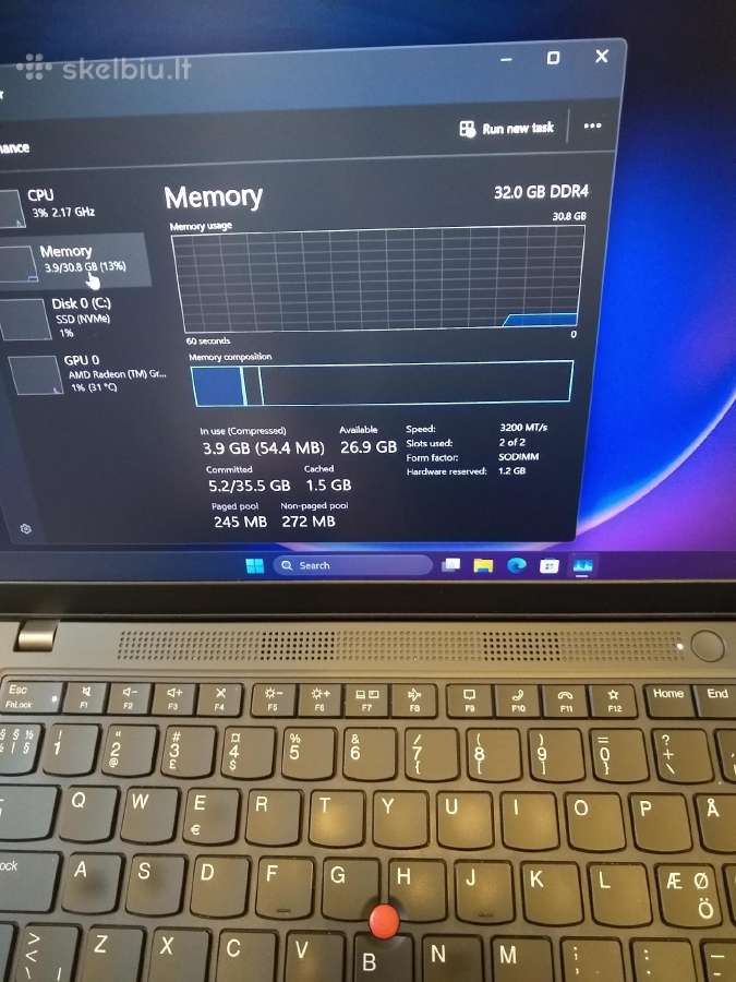 Thinkpad L14 Ryzen 5475u/32/500 - nuotraukos Nr. 5