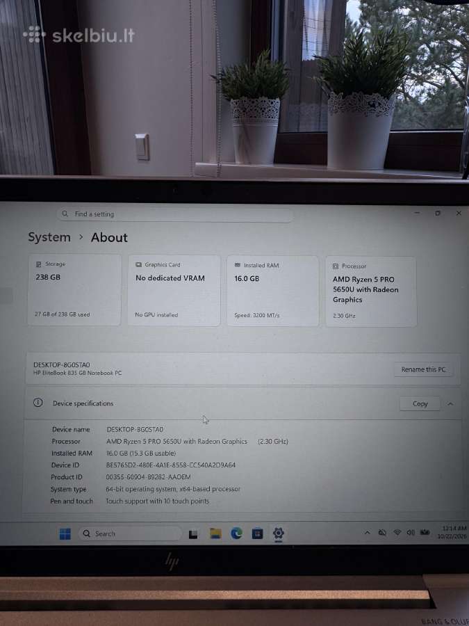 Hp Elitebook 835 G8 - nuotraukos Nr. 8