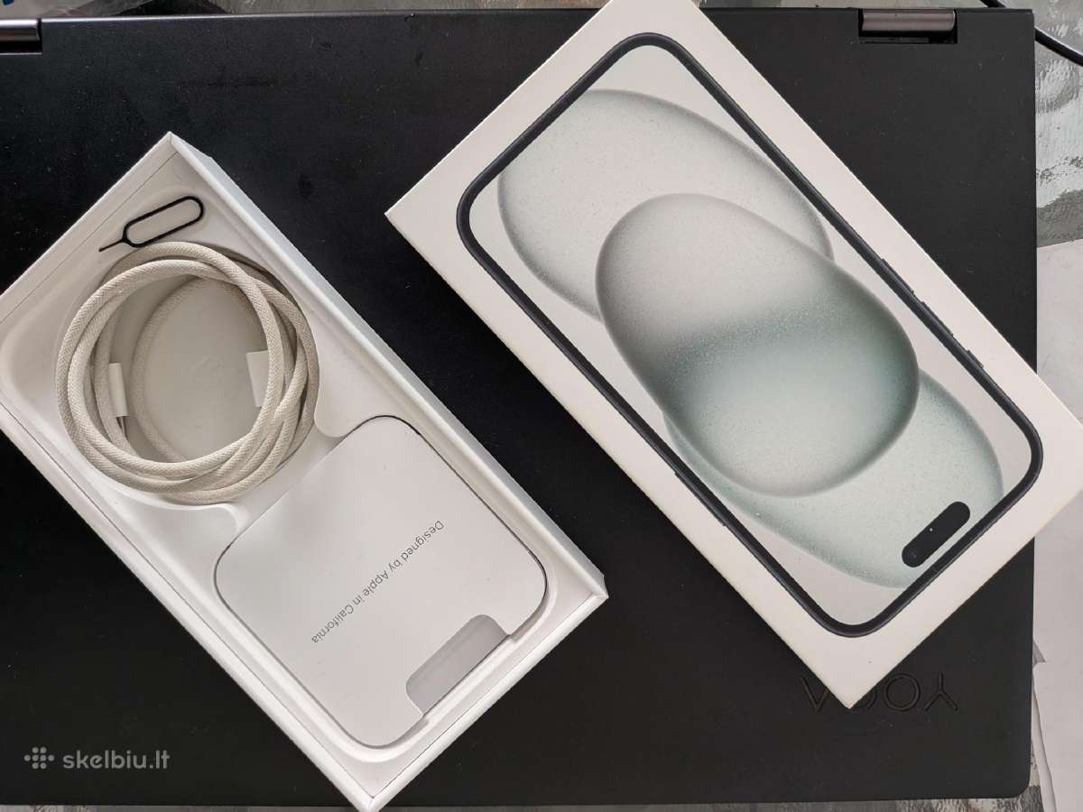iPhone 15 juodas 128gb - nuotraukos Nr. 4