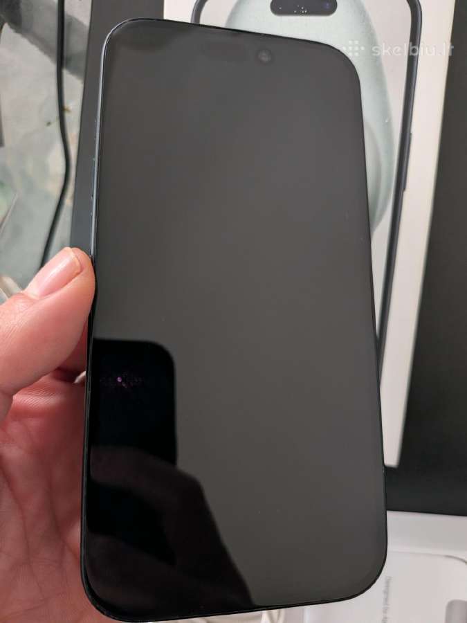 iPhone 15 juodas 128gb - nuotraukos Nr. 2