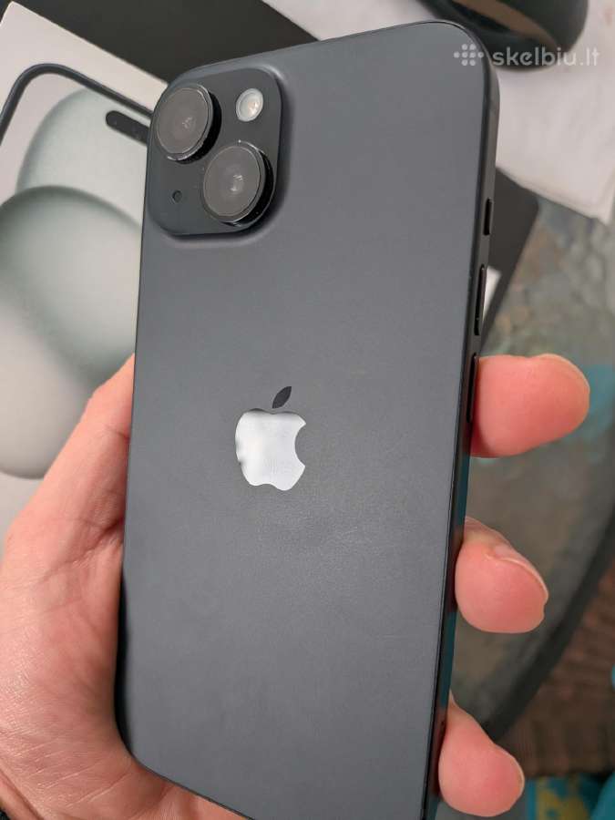 iPhone 15 juodas 128gb - nuotraukos Nr. 3