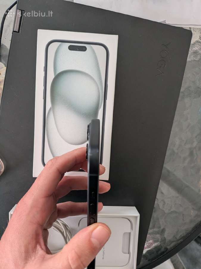 iPhone 15 juodas 128gb - nuotraukos Nr. 5