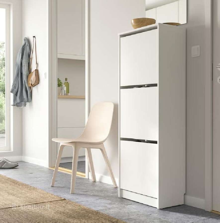 Ikea Bissa batų spintelė, balta, 3 skyriai – puiki - nuotraukos Nr. 2