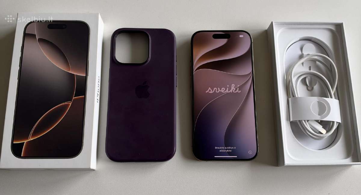 iPhone 16 pro 128 GB Desert Titanium spalva - nuotraukos Nr. 2
