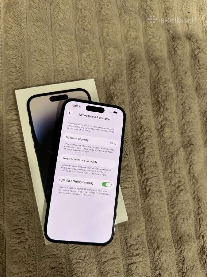 iPhone 14 Pro. Battery Health92% - nuotraukos Nr. 6