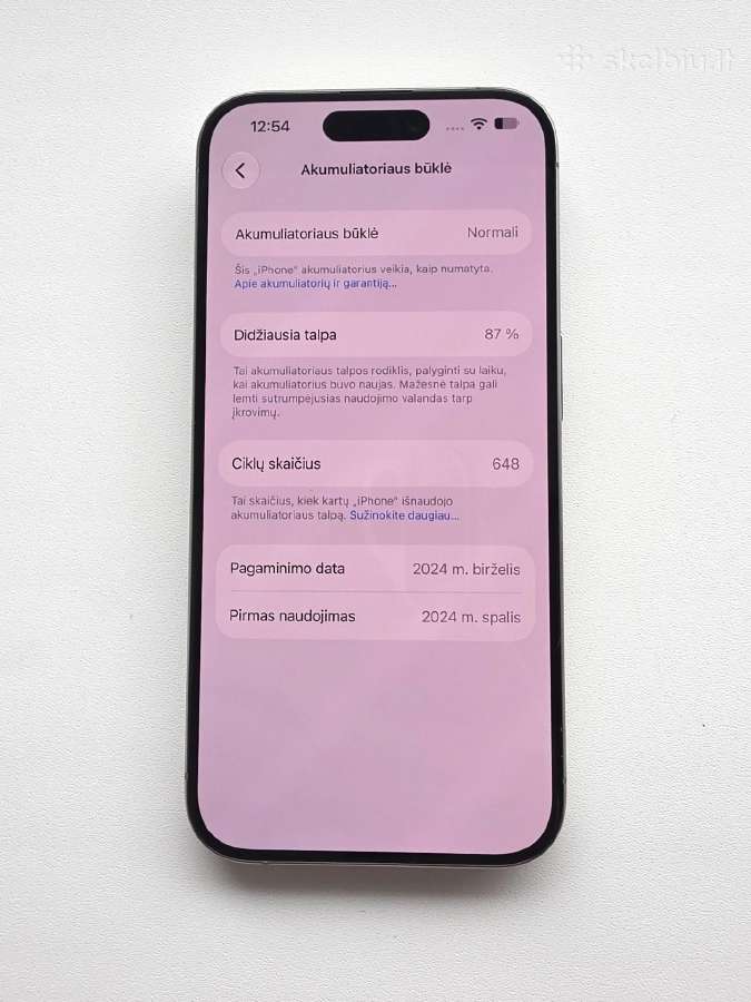 iPhone 15 Pro 128 GB Natural titanium - nuotraukos Nr. 4