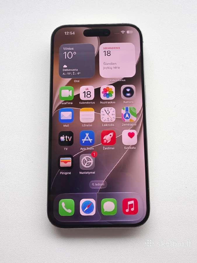 iPhone 15 Pro 128 GB Natural titanium - nuotraukos Nr. 7