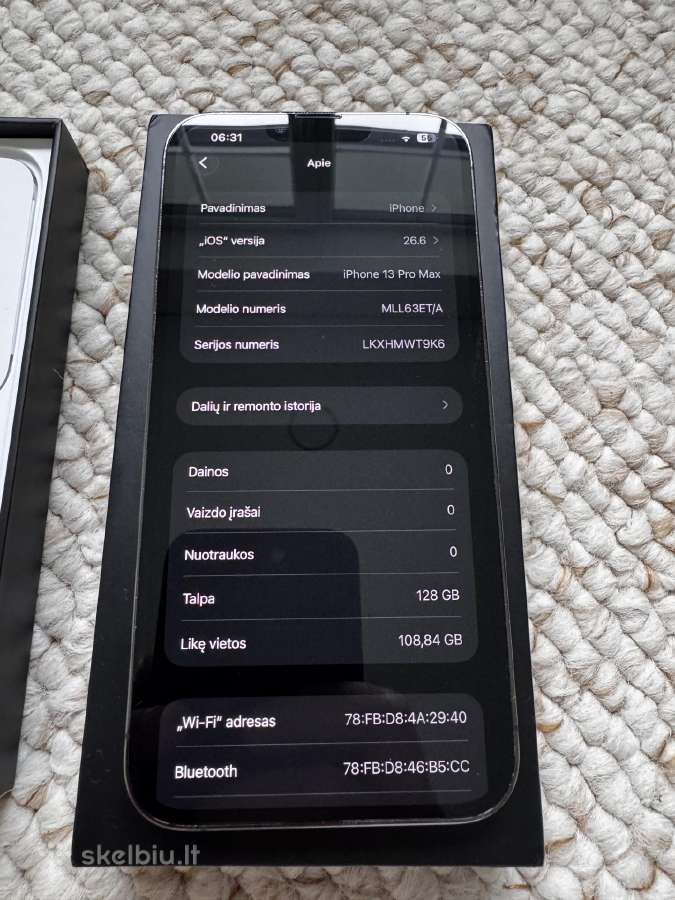 iPhone 13 pro max 128gb - nuotraukos Nr. 5