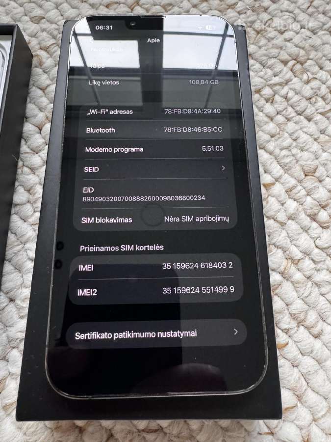 iPhone 13 pro max 128gb - nuotraukos Nr. 6