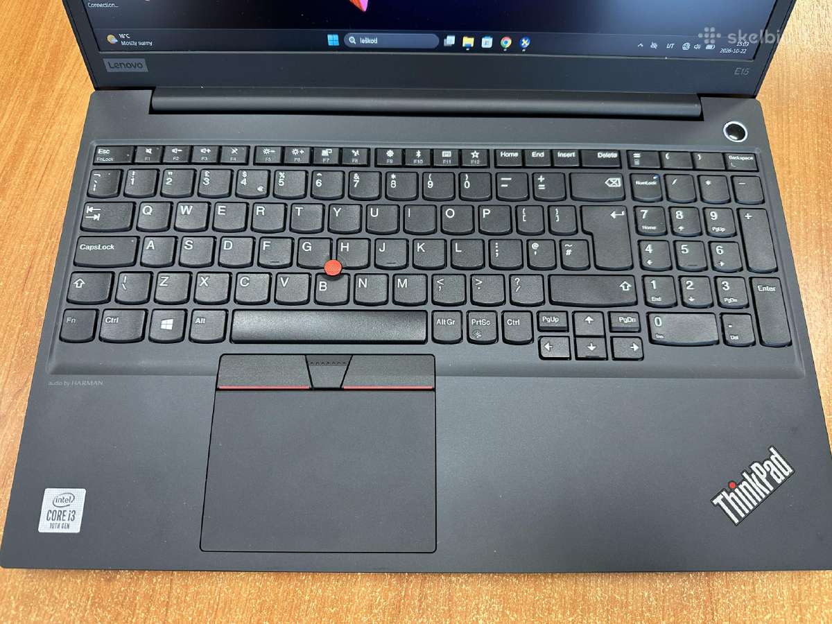 Lenovo Thinkpad E15 15.6'' I3-10110u 480gb 8gb - nuotraukos Nr. 3