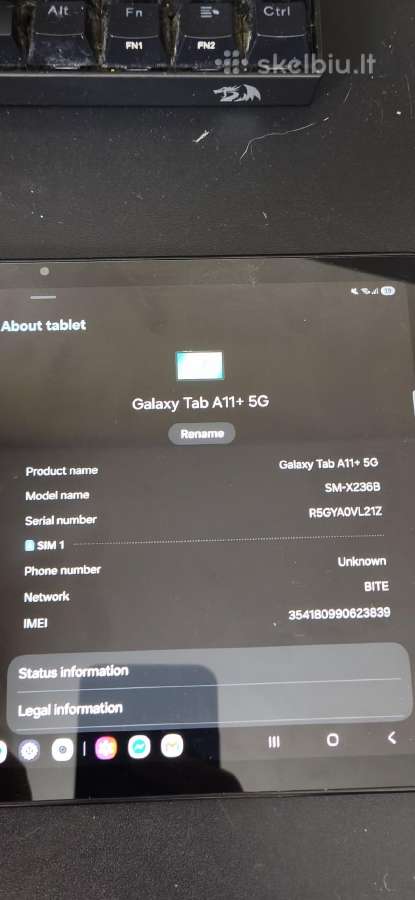 Parduodama Samsung Galaxy Tab A11+ 5G planšetė - nuotraukos Nr. 2