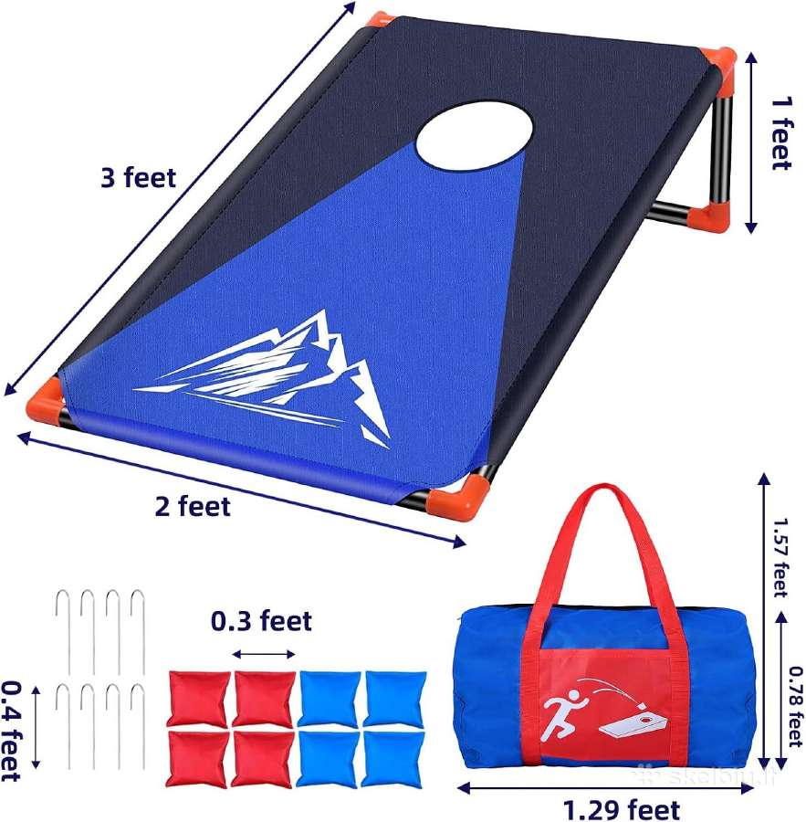 Nešiojamas „cornhole“ žaidimas su smėlio maišeliai - nuotraukos Nr. 2