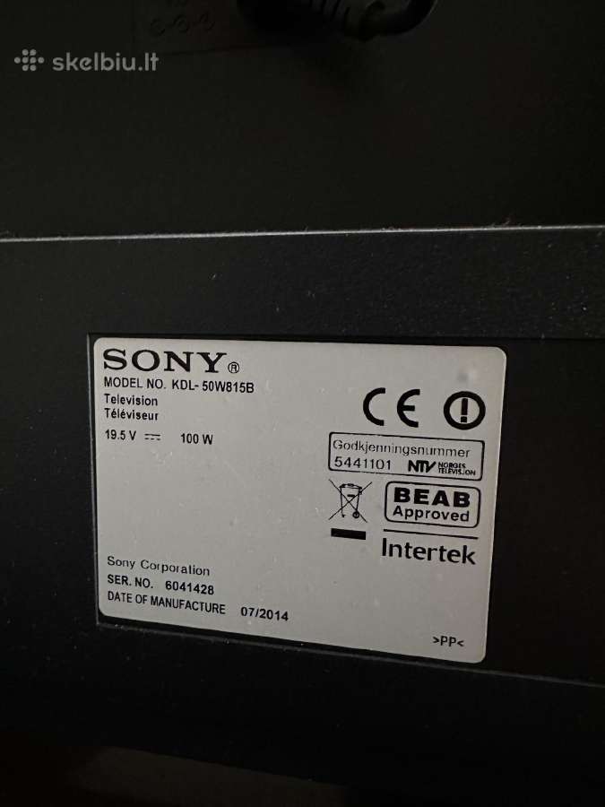 Sony Bravia Kdl-50w815 – 50 Full HD 3D LED - nuotraukos Nr. 6