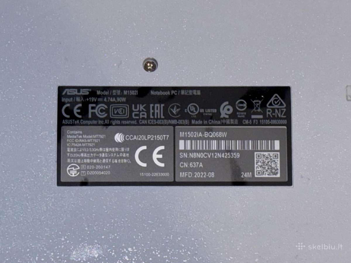 Asus Vivobook 15 M1502ia Ryzen 5 8gb 475gb - nuotraukos Nr. 5