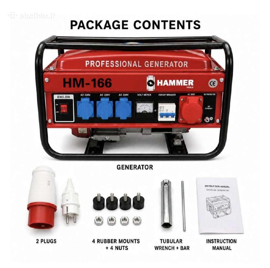 Benzininis Hammer Hm-166 generatorius 3500w - nuotraukos Nr. 5