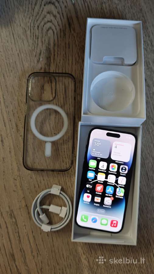 iPhone 14 Pro 128 GB su Apple Tag ir priedais - nuotraukos Nr. 4