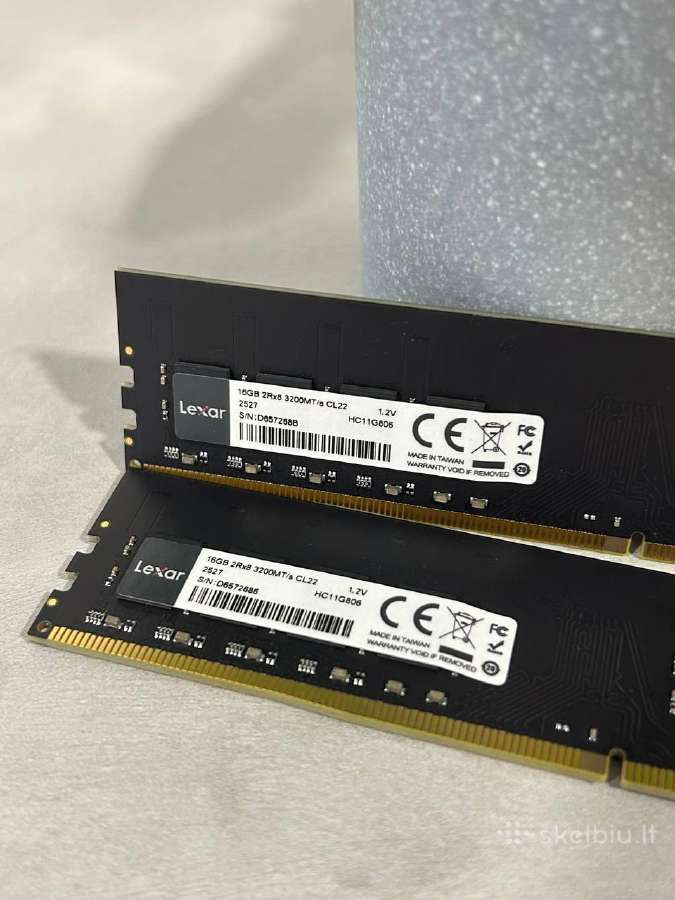 RAM Lexar 2x16gb 32gb cl22 3200mhz - nuotraukos Nr. 2