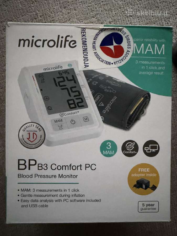 Microlife BP B3 Comfort Pc – Naujas, su garantija - nuotraukos Nr. 4