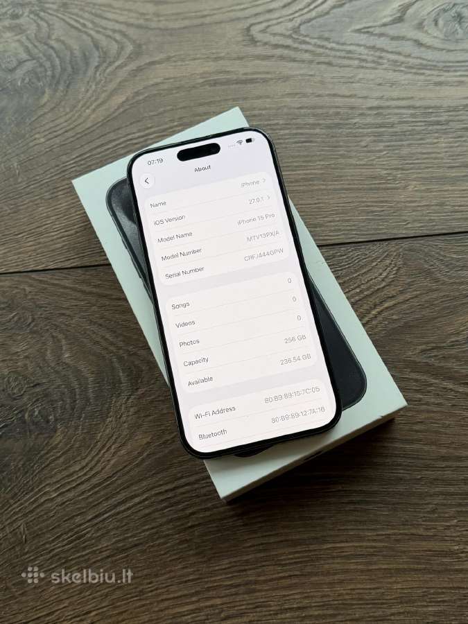 Apple iPhone 15 Pro 256gb Black Titanium - nuotraukos Nr. 7