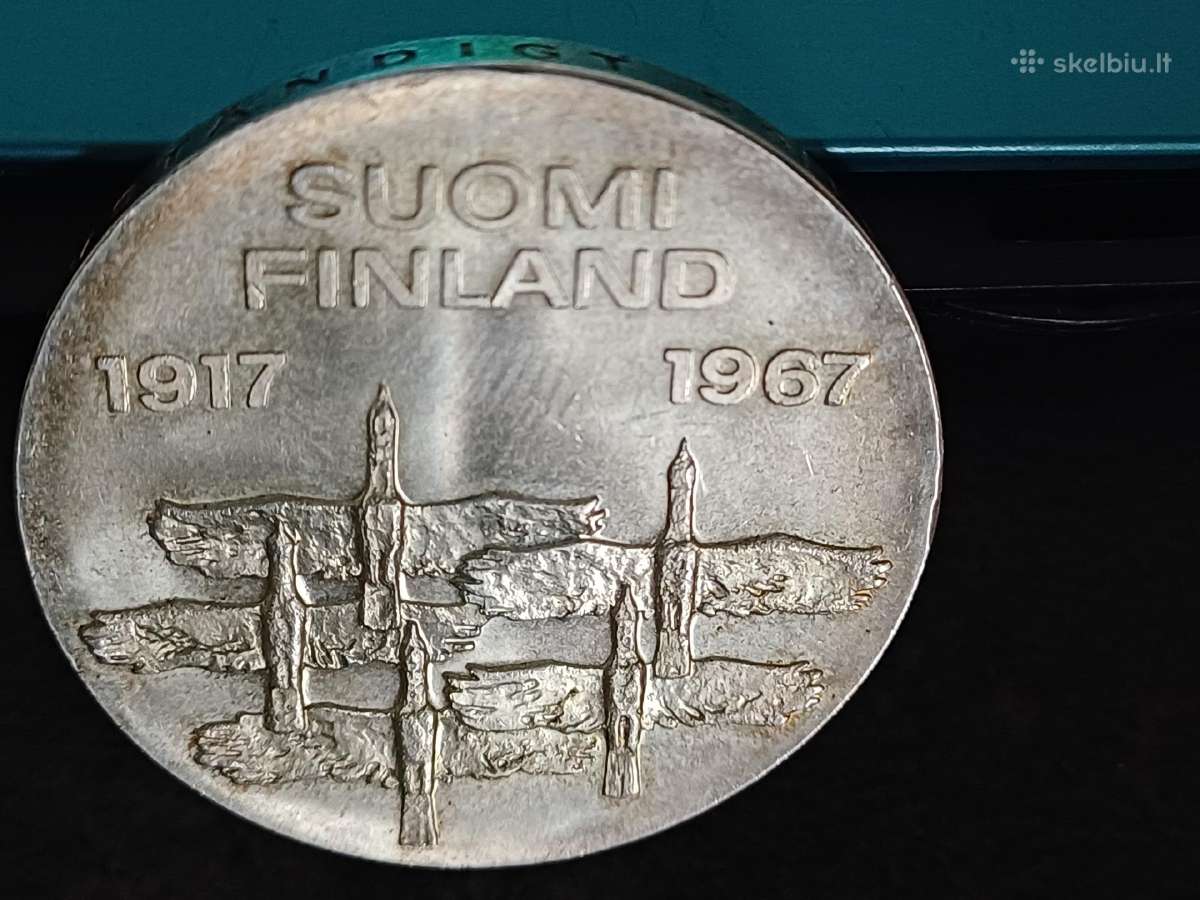 Suomija Nepriklausomybė 10 markių sidabrinė moneta - nuotraukos Nr. 5