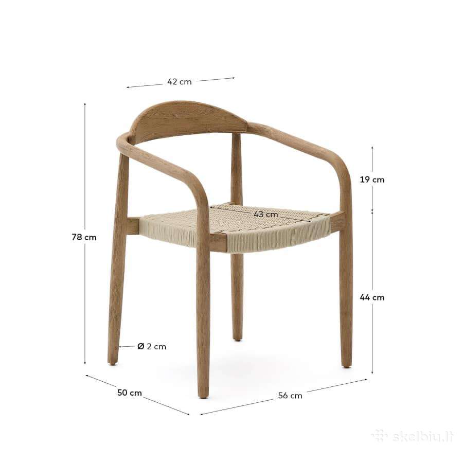 Medinės valgomojo kėdės Kave Home - nuotraukos Nr. 6
