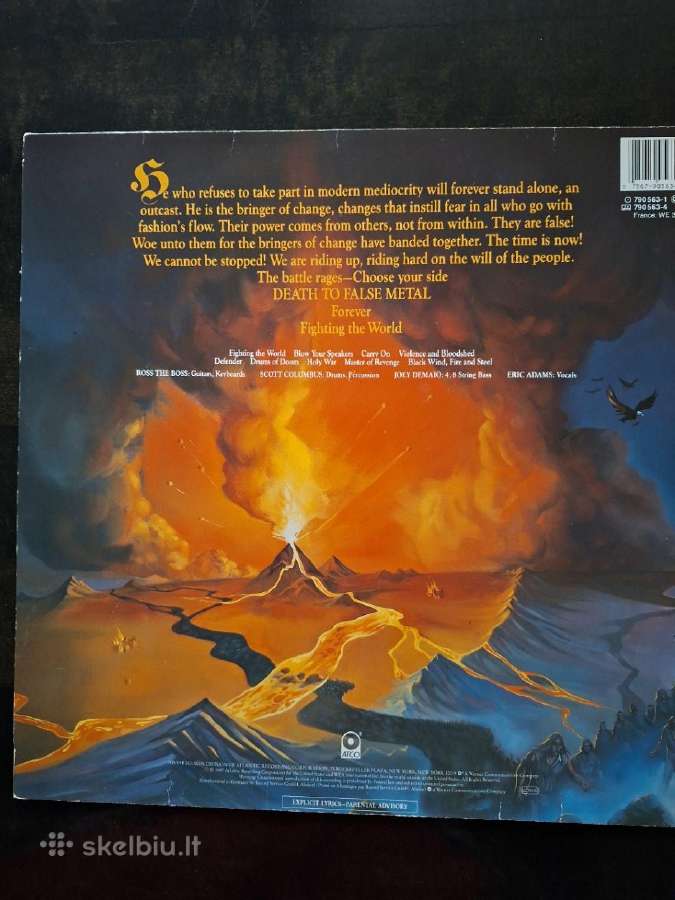 Manowar 1987 "Fighting The World" - nuotraukos Nr. 2