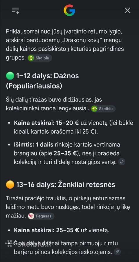 Drakonų kovos (Dragon Ball) manga kolekcija - nuotraukos Nr. 8