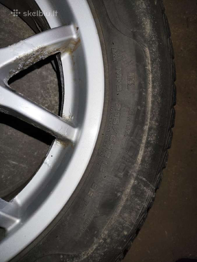 R16 Nissan ratlankiai su žieminėmis padangomis - nuotraukos Nr. 9