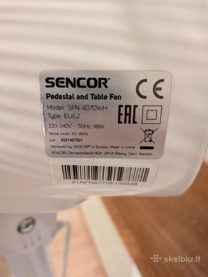 8 greičių pastatomas ventiliatorius Sencor - nuotraukos Nr. 5