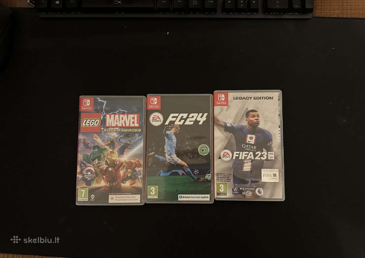 Parduodu Nintendo Switch su 3 žaidimais – 170 € - nuotraukos Nr. 4
