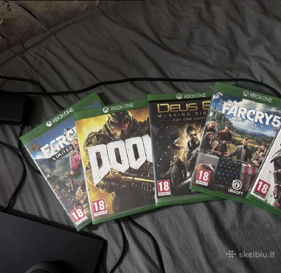 Xbox One X 1tb + 4 žaidimai + pultelis + laidai - nuotraukos Nr. 9
