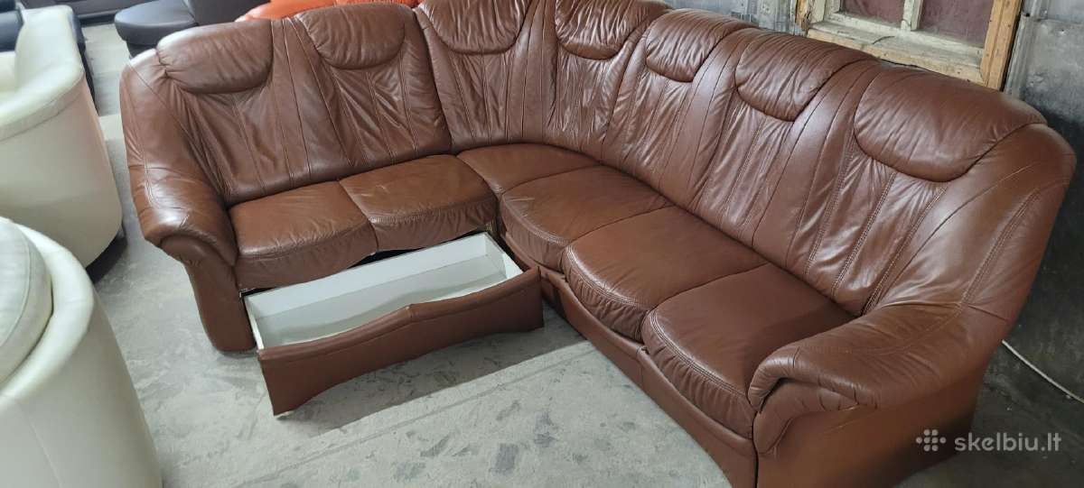 Vokiškas miegamas Odinis Kampas su Pat. Dėže - nuotraukos Nr. 5