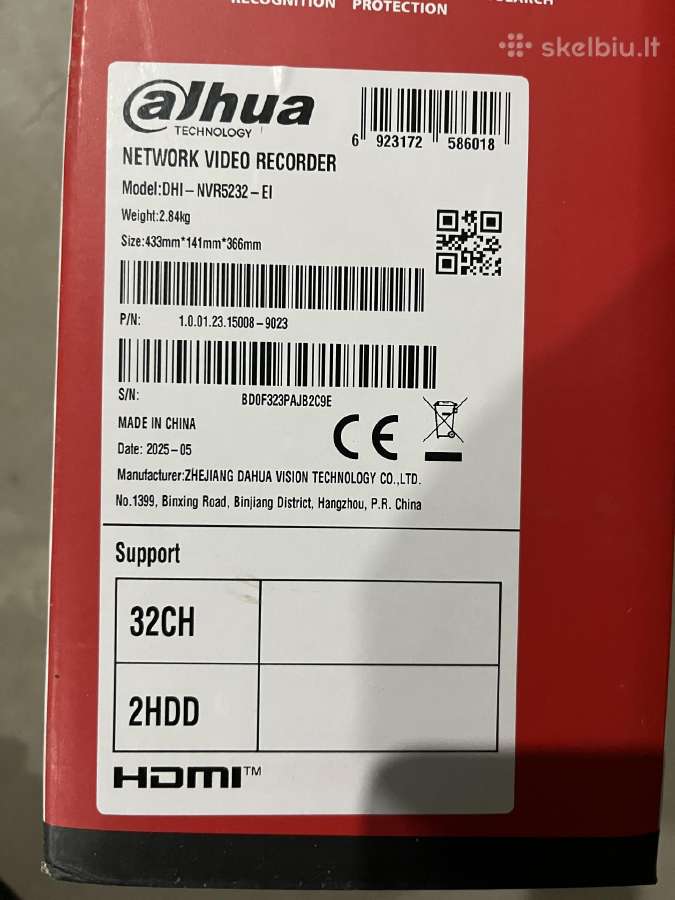 Nvr Dahua Dhi 5232 be poe - nuotraukos Nr. 2
