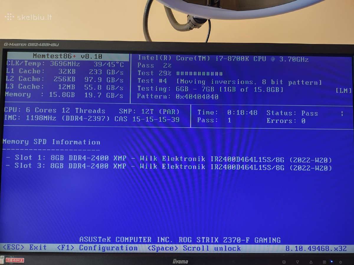 Irdm 16gb Ddr4 2400 Cl15 2x8gb white - nuotraukos Nr. 5