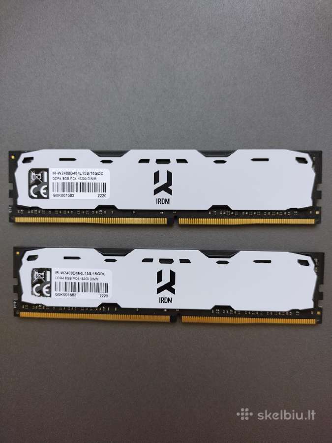 Irdm 16gb Ddr4 2400 Cl15 2x8gb white - nuotraukos Nr. 2