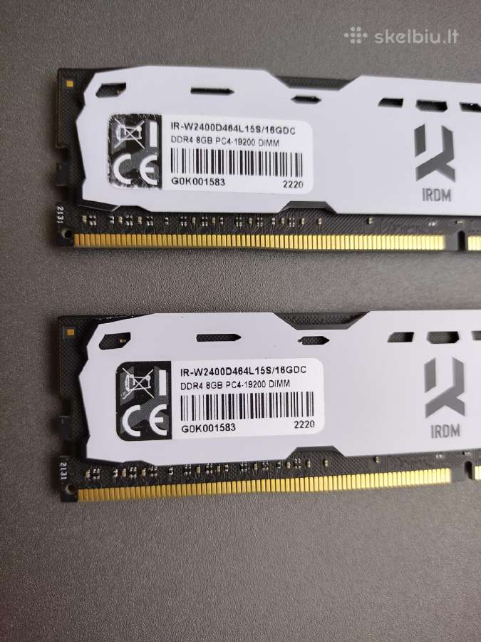Irdm 16gb Ddr4 2400 Cl15 2x8gb white - nuotraukos Nr. 3