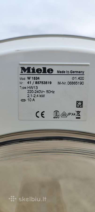 Miele skalbimo mašina 5 kg - nuotraukos Nr. 6