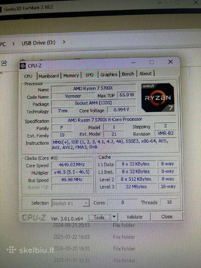 Procesorius Amd Ryzen 7 5700x - nuotraukos Nr. 4
