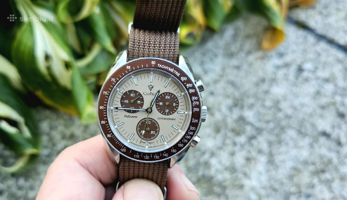 Kvarcinis laikrodis Cadisen - chronografo funkcija - nuotraukos Nr. 7