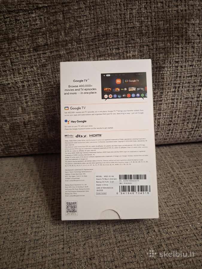 Naujas Xiaomi TV Box S 3rd gen - nuotraukos Nr. 3