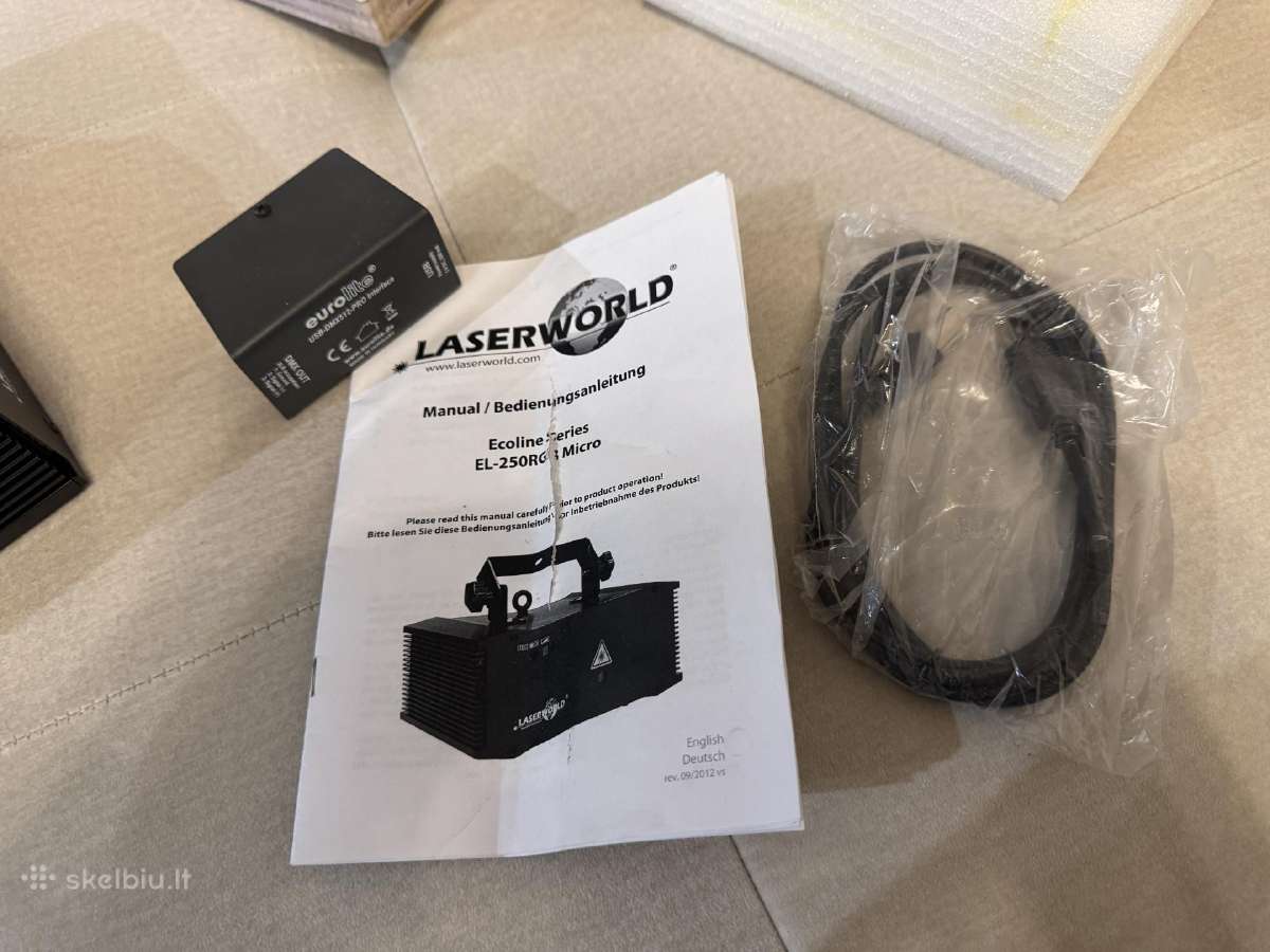 Laserworld El-250rgb Micro lazeris Dj vakarėliams - nuotraukos Nr. 5