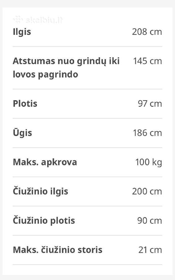 Skubiai! Aukšta lova 90*200 Svärta Svaerta (Ikea) - nuotraukos Nr. 5