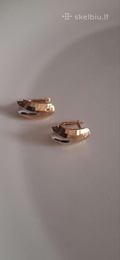 Auksiniai auskarai - nuotraukos Nr. 3