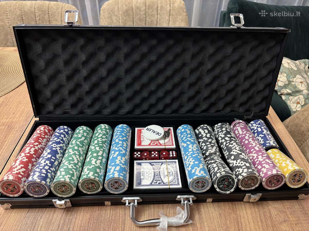 Pokerio žetonų 300vnt ir 500vnt rinkiniai - nuotraukos Nr. 4
